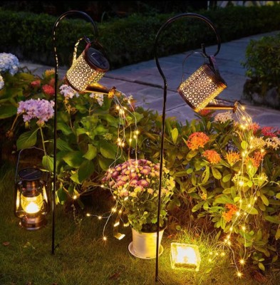 Set 2x Lampa Solara decorativa LED Tip Stropitoare , Fier Forjat, Design Retro, Proiectie Lumina Calda, IP65, 80 cm foto