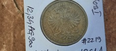 AUSTRIA 1 FLORIN 1861 A foto