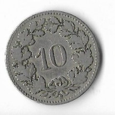 Moneda 10 rappen 1880 - Elvetia