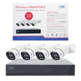 Cumpara ieftin Aproape nou: Kit supraveghere video PNI House IPMAX POE 8, NVR cu 4 porturi POE si