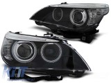 Kit de faruri tuning cu ochi de &icirc;nger CCFL, potrivit pentru BMW E60/E61 2003-2007, stanga si dreapta Performance AutoTuning