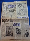 Ziarul magazin 29 august 1959 - articol violonistul ion voicu, sivia arsene, istoria petrolului romanesc,castelul bran,al 8-lea tur ciclist RPR