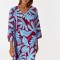 Rochie lejera cu maneci 3 4 si imprimeu multicolor Minrimi