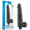 Vibrator 10.5 &quot;Real Softee Reincarcabil Dildo (negru), Lovetoy