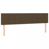 Cumpara ieftin Tablii de pat, 2 buc, maro inchis, 90x5x78/88 cm, textil