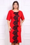 Cumpara ieftin Rochie De Seara Caro Rosu - 46Marimea