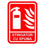 Semn de stingator cu spuma
