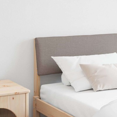 vidaXL Tăblie tapițată Gri taupe 180 cm Lemn de pin masiv 879107 foto
