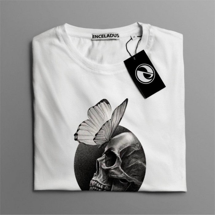 Tricou casual din bumbac 100% de barbati marimea L Butterfly effect