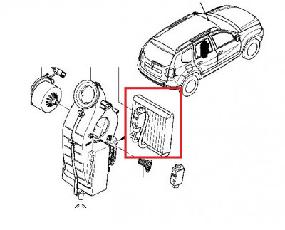 Evaporator aer conditionat Dacia Duster, 2010-2017 motor 1.2 TCE, 1.6, benzina;1.5 dci, diesel, full aluminiu brazat, 205x210x60 mm, mm, mm, tip Vale foto