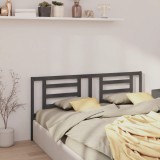 Cumpara ieftin Tăblie de pat, gri, 206x4x100 cm, lemn masiv de pin