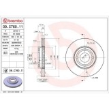 Set disc frana Ford Fiesta 7 (Hj Hf) 05.17-, Fiesta 7 Van 09.18-, Fata, 262X23mm, ventilat, BREMBO