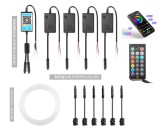 Kit Lumini Ambientale Wireless 8 metri cu 6 surse Led RGB cu Aplicatie telefon AMB01