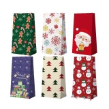 Set 12 Pungi de Cadou, Flippy, Tema Craciun, cu Motive Festive, 12 Stickere Incluse, 22 x 12 x 8 cm, din Hartie, Multicolor