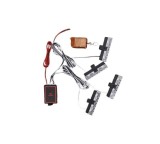 Lampa stroboscopica profesionala 12V cu telecomanda (portocaliu , rosu-albastru), ALM