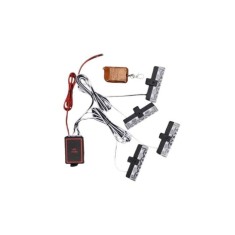 Lampa stroboscopica profesionala 12V cu telecomanda (portocaliu , rosu-albastru)