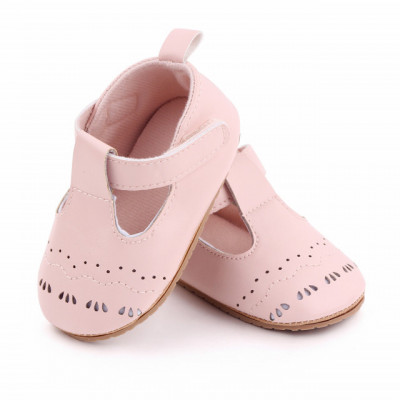 Pantofiori roz cu model decupat (Marime Disponibila: 3-6 luni (Marimea 18 foto