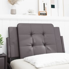 vidaXL Pernă pentru tăblie pat, Zadar, gri, 90 cm, piele artificială 374839