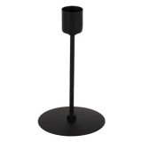 Ștativ decorativ pentru lum&acirc;nări metalic negru cu bază rotundă 8x14cm, CMCLASS