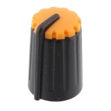 Buton pentru potentiometru, 14mm, plastic, gri-portocaliu, 14x20mm - 127011