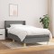 vidaXL Pat box spring cu saltea, gri &icirc;nchis, 80x200 cm, textil 3130066