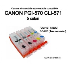 Cartuse reincarcabile pt CANON PGI570 CLI571 autoresetabile PGI-570 CLI-571