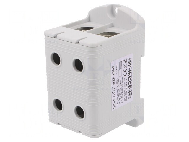 Conector de Șine 150mm2, 4 Borne, Gri, 50.9mm