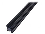 Radiator Extrudat Rotund Negru 1000mm