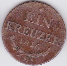 2. Transilvania Alba Iulia,Austria,Ungaria 1 creitar,kreuzer,krajczar 1816 E RAR foto