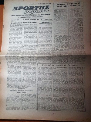 sportul popular 27 noiembrie 1954-CCA in sferturile de final ale cupei la fotbal foto