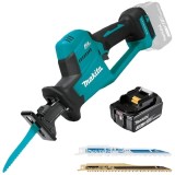 Makita DJR189Z + BL1830B - Fierastrau sabie 22 mm accesorii + Acumulator Li-Ion 18 V 3 Ah