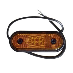 Lampa gabarit auto BestAutoVest 12/24V ovala orange cu leduri , 120x67mm , 1 buc.