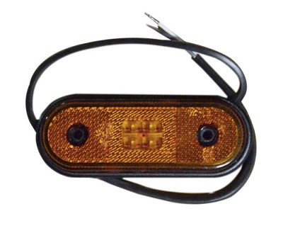 Lampa gabarit auto BestAutoVest 12/24V ovala orange cu leduri , 120x67mm , 1 buc. foto