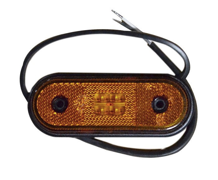 Lampa gabarit auto BestAutoVest 12/24V ovala orange cu leduri , 120x67mm , 1 buc.