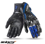 Cumpara ieftin Manusi barbati pentru scuter - motocicleta racing vara Seventy model SD-R2 negru/albastru Negru/albastru XXL (11 cm)
