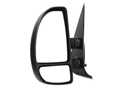 Oglinda exterioara Citroen Jumper 1999-2006, Fiat Ducato, 1999-2006, Peugeot Boxer 1999-2006, Stanga, Crom, carcasa neagra, Convex, oglinda superioar foto