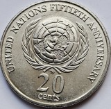 20 cents 1995 Australia, 50th Anniversary of the United Nations, km#295, Australia si Oceania