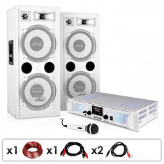 Electronic-Star DJ PA Sistem &amp;amp;quot;DJ-22&amp;amp;quot; Boxe ?i amplificator + cablu 2 x 350W foto