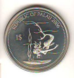 SV * Palau ONE DOLLAR 2006 * FAO * PROTEJAREA VIETII MARINE * color AUNC+, Asia, Nichel