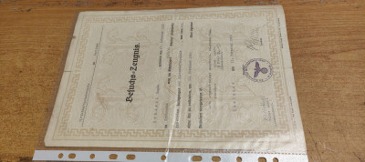 Certificat profesional Germaina 1940 foto