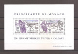 Monaco 1988 - Jocurile Olimpice de iarnă - Calgary, Canada(colita), MNH, Nestampilat