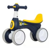 Bicicleta Fara Pedale Copii Bunny Albastru, 1-3 Ani, 4 Roti, ABS, Roti Silentioase EVA, Usoara, Stabila