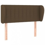 Cumpara ieftin Tablie de pat cu aripioare maro inchis 83x23x78/88 cm textil