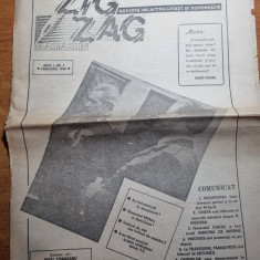 ziarul zig zag februarie 1990-anul 1.nr. 1-prima aparitie a ziarului