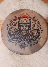 Tobă cu ramă - cu motive 🥁