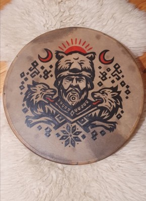 Tobă cu ramă - cu motive 🥁 foto