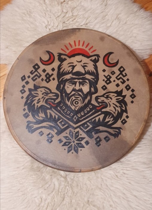 Tobă cu ramă - cu motive 🥁