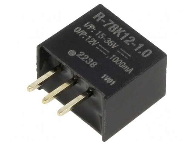 Convertor DC/DC 15-36V la 12V 1A SIP3 THT
