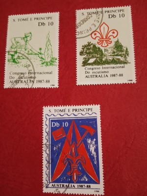 SAO TOME, SCUTISM - SERIE COMPLETĂ ȘTAMPILATĂ foto