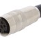 Conector M16 mamă, 6 pini, drept